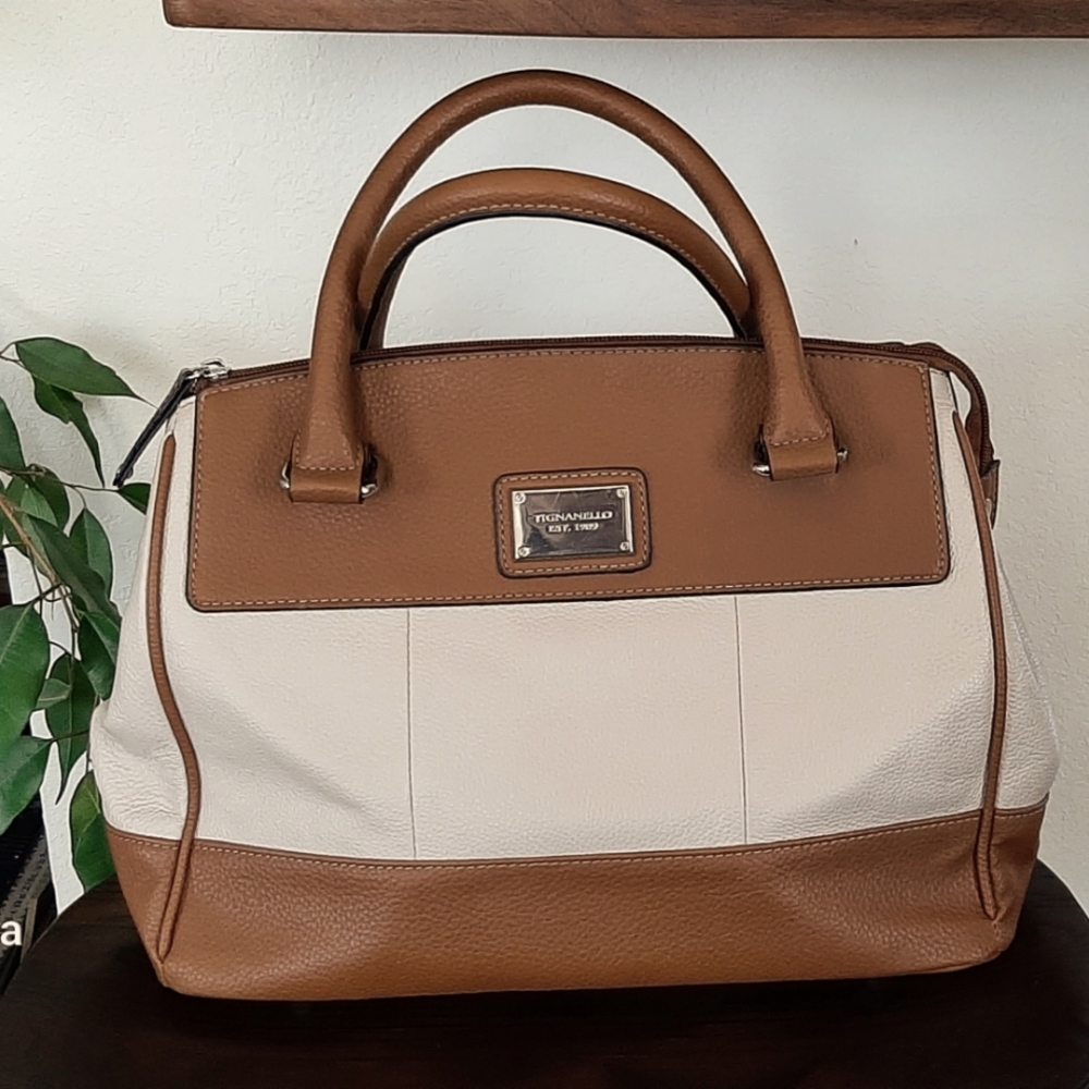 Tignanello Handbag Brown/Tan 12'x10"